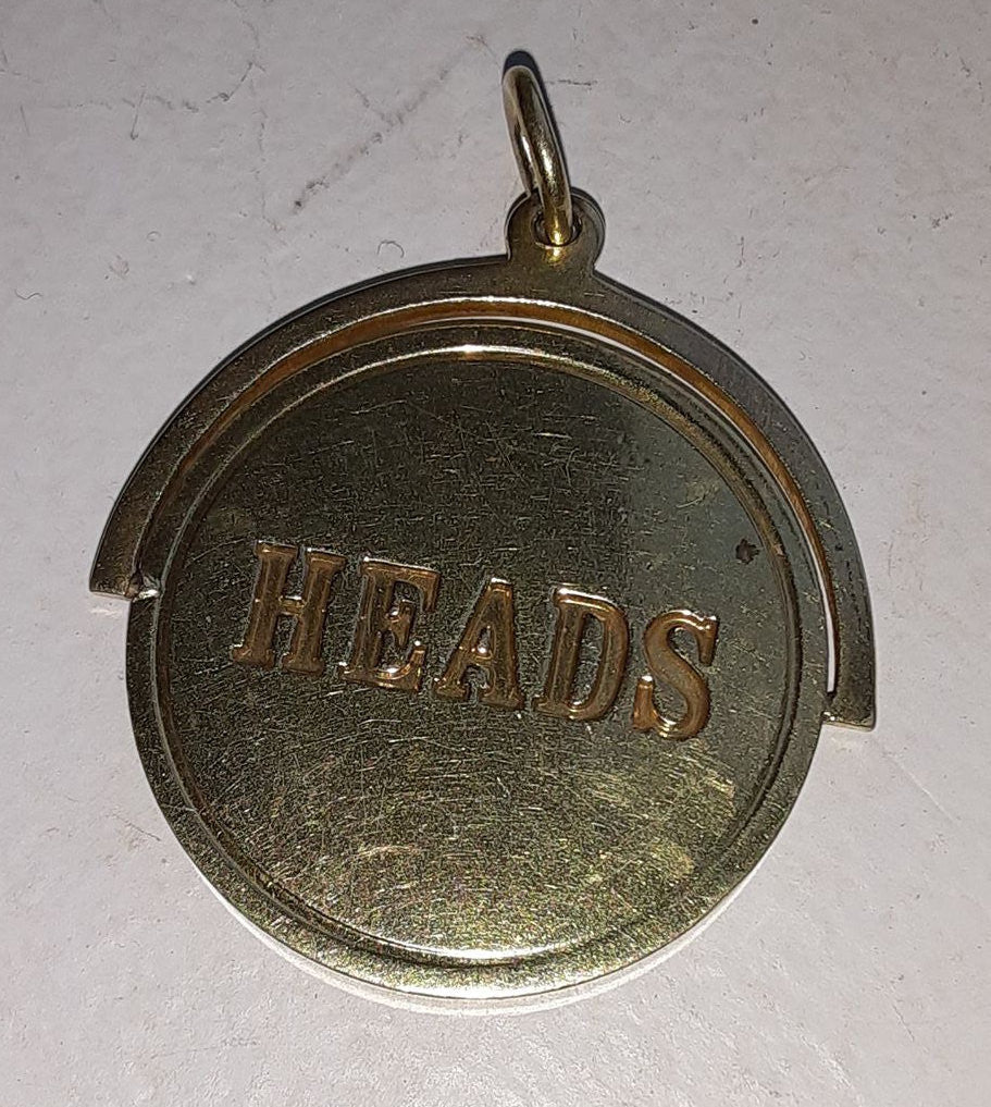 Tiffany & Co Vintage Spinning Heads and Tails Coin Pendant Necklace