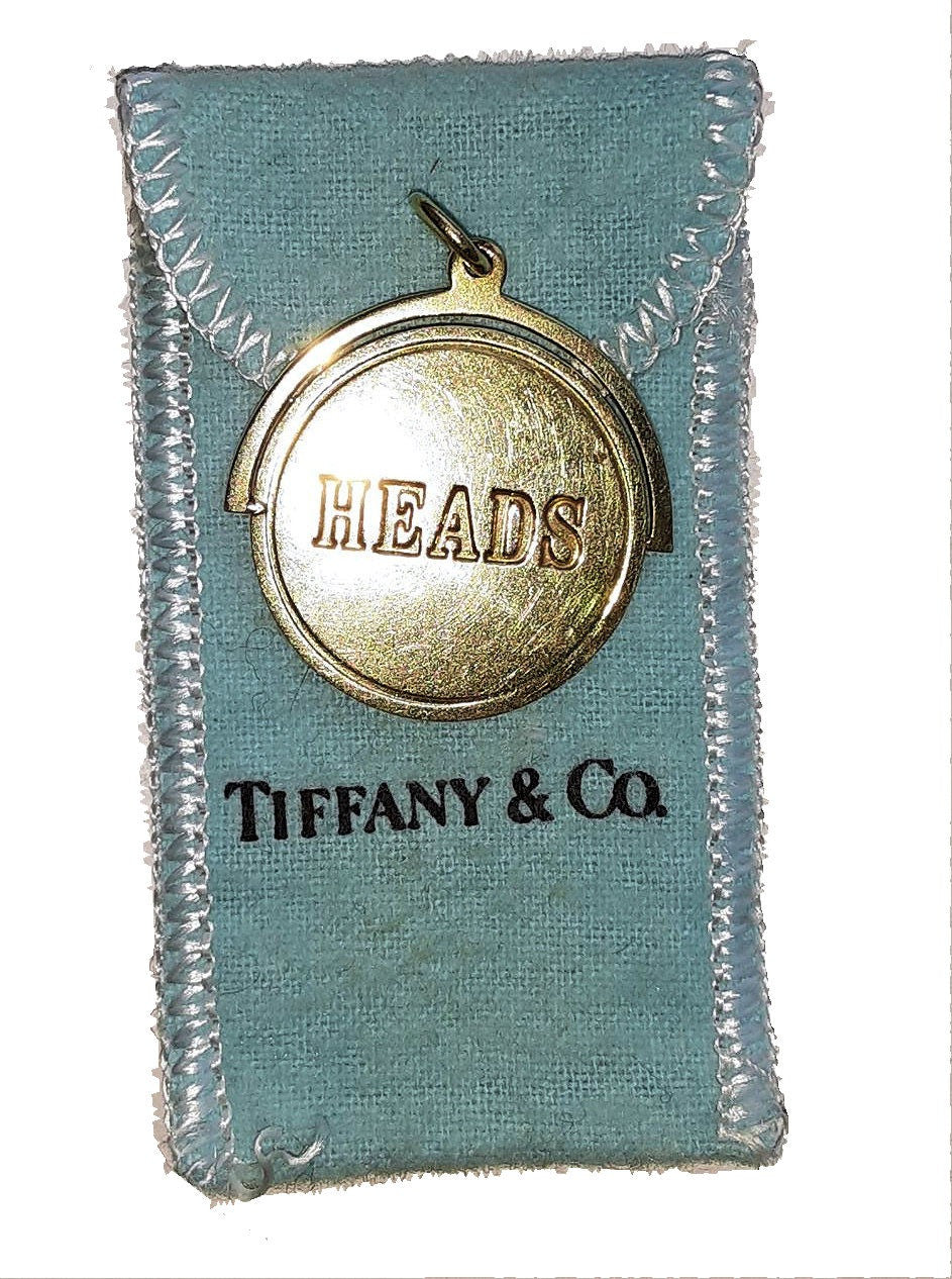 Tiffany & Co Vintage Spinning Heads and Tails Coin Pendant Necklace