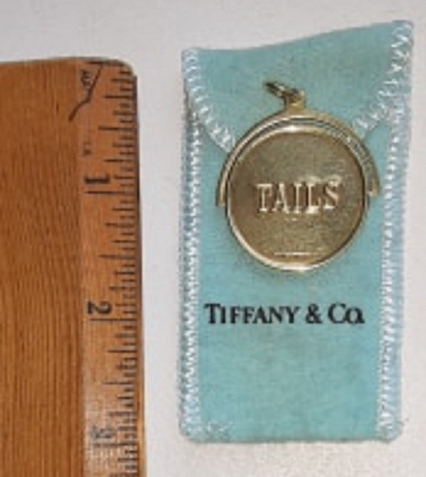Tiffany & Co Vintage Spinning Heads and Tails Coin Pendant Necklace