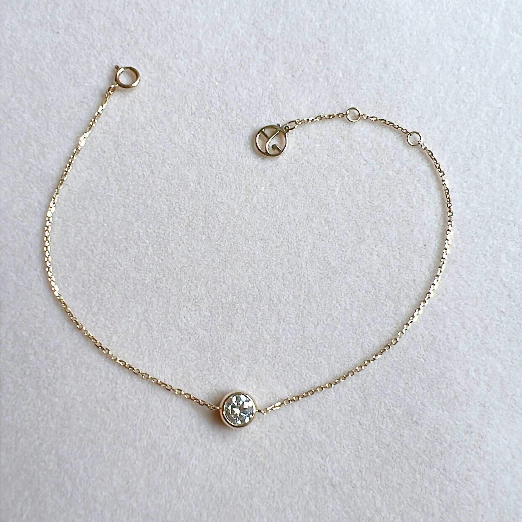 Bezel Set Round Diamond Bracelets 0.5 Carats - 14k Solid Gold-4
