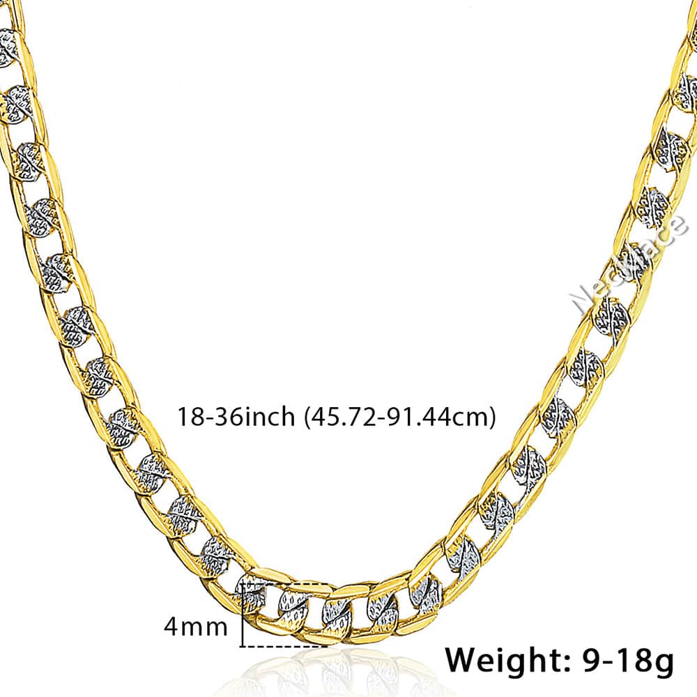 Gold Chain Necklace for Men Women Cuban Link Chains Mens Womens Necklaces Wholesale 2019 Fashion Men's Woman Jewelry