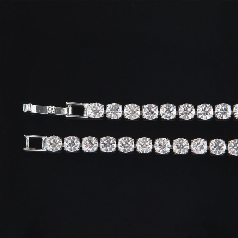 Tennis Chain Necklace For Men Women Rhinestone Choker Zirconia Layered Necklace Hip Hop Chain Jewelry Collares Christmas Gift